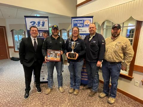 Center Point wins Traveling Trophy for highest per capita giving for small business