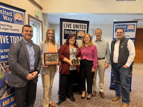 Marker wins Traveling Trophy for highest per capita giving for large business